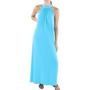 Bar III Vibrant Blue Halter Maxi Dress